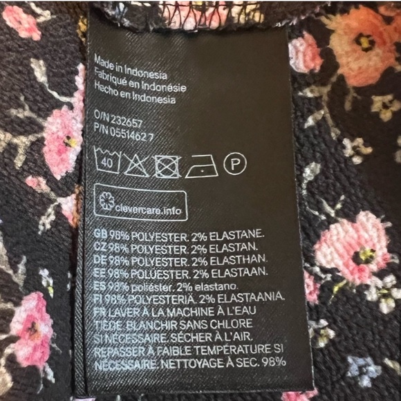 H&M Divided Floral Quarter Sleeve Mini Dress Size 4 💖 - Picture 11 of 12